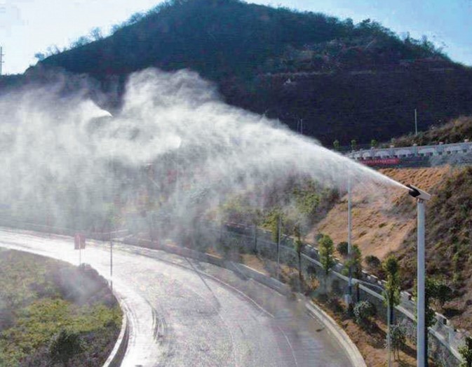  道路智能喷淋雾化除霾降尘系统